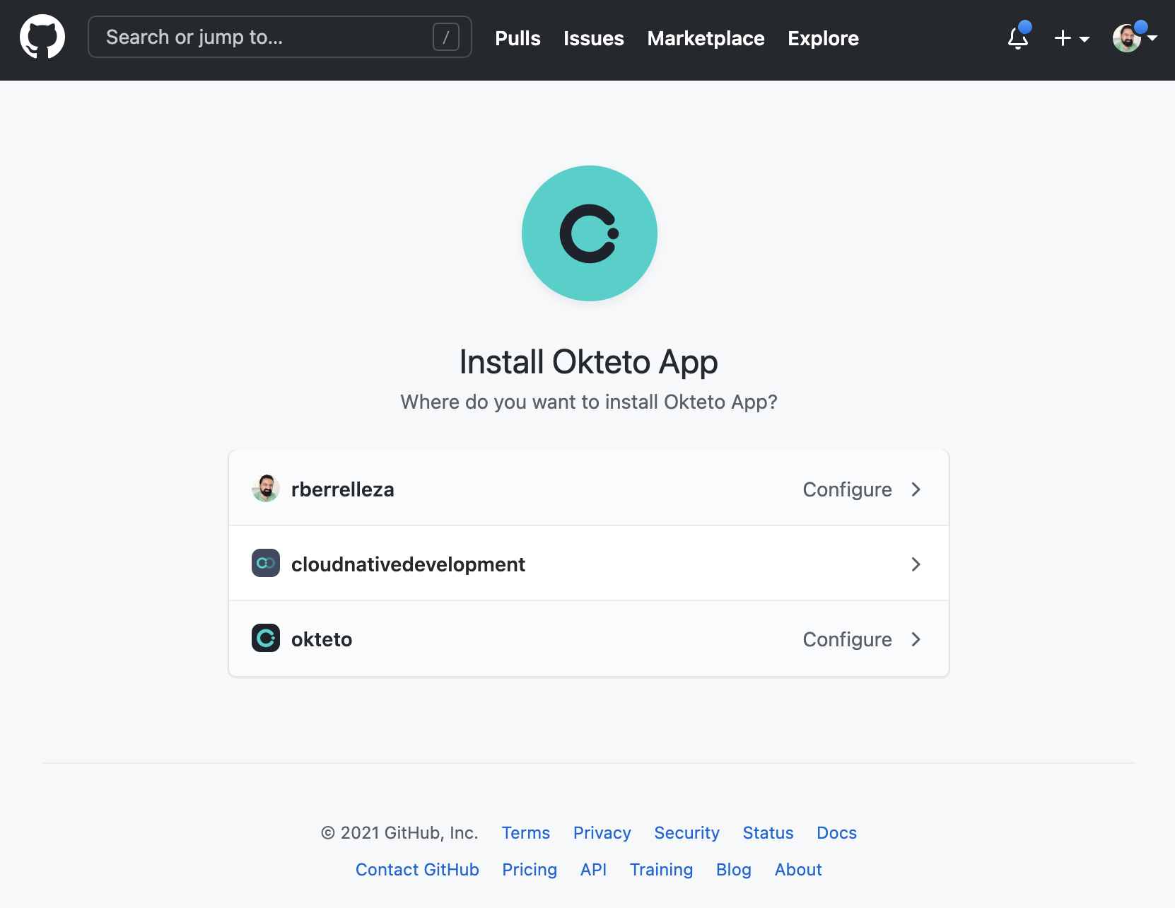 add repositories to Okteto